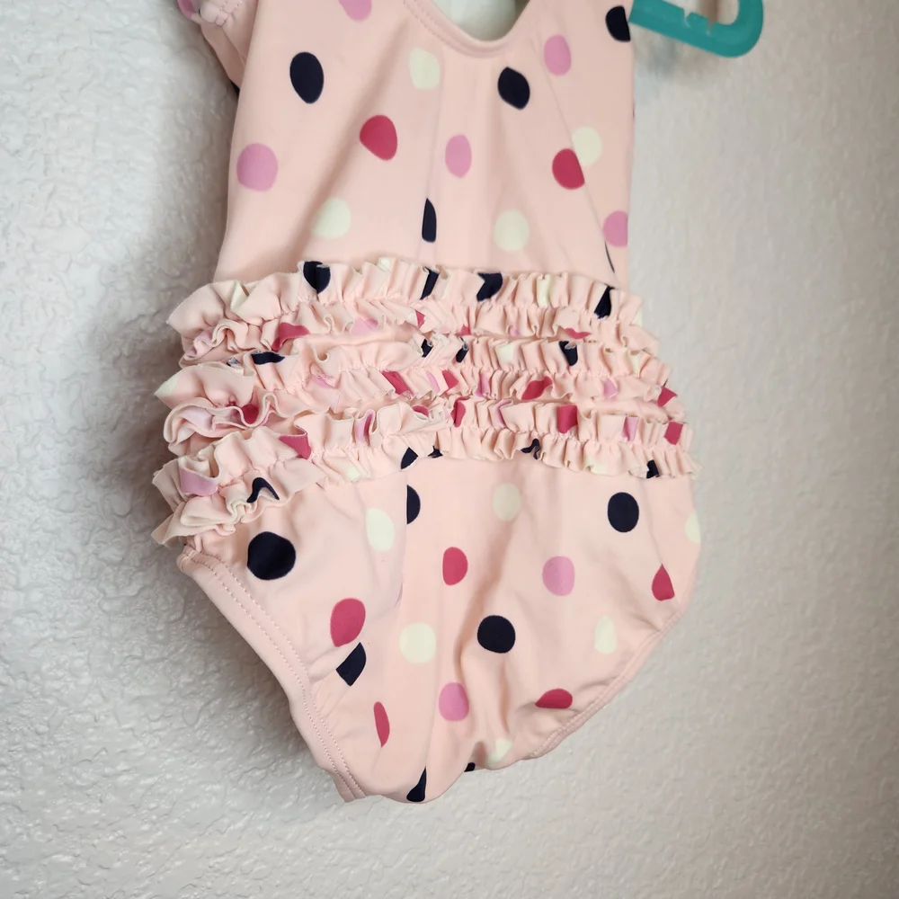 Gymboree poke dot ruffle one piece swimsuit poodle pretty 12-18 mos